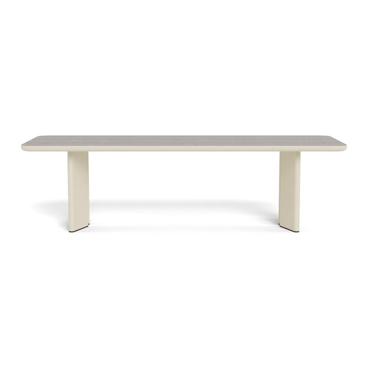 Moab 107" Rectangle Dining Table by Harbour in Aluminum Bone