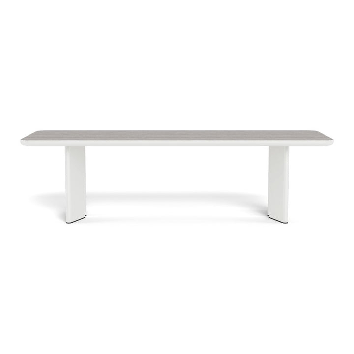 Moab 107" Rectangle Dining Table by Harbour in Aluminum White