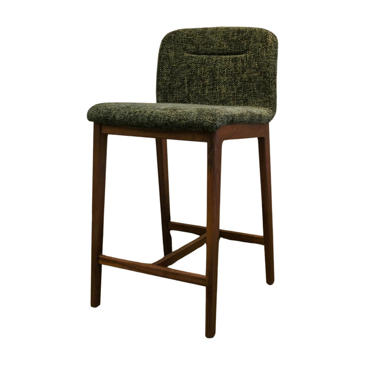Mobi Stool — studio angle, green fabric