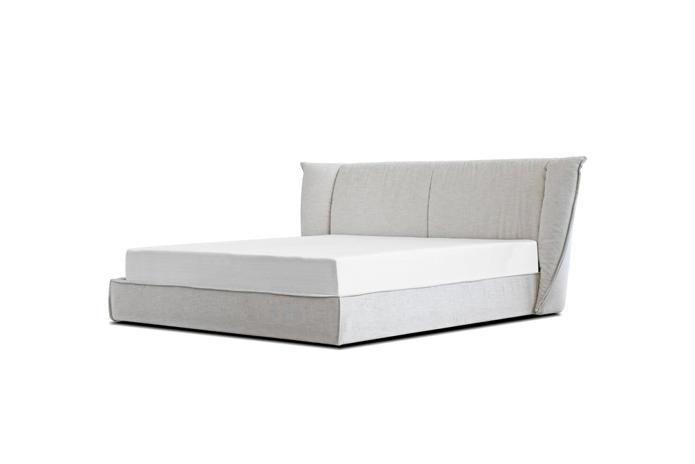 Mobital Aviator upholstered bed in Almond, Queen size