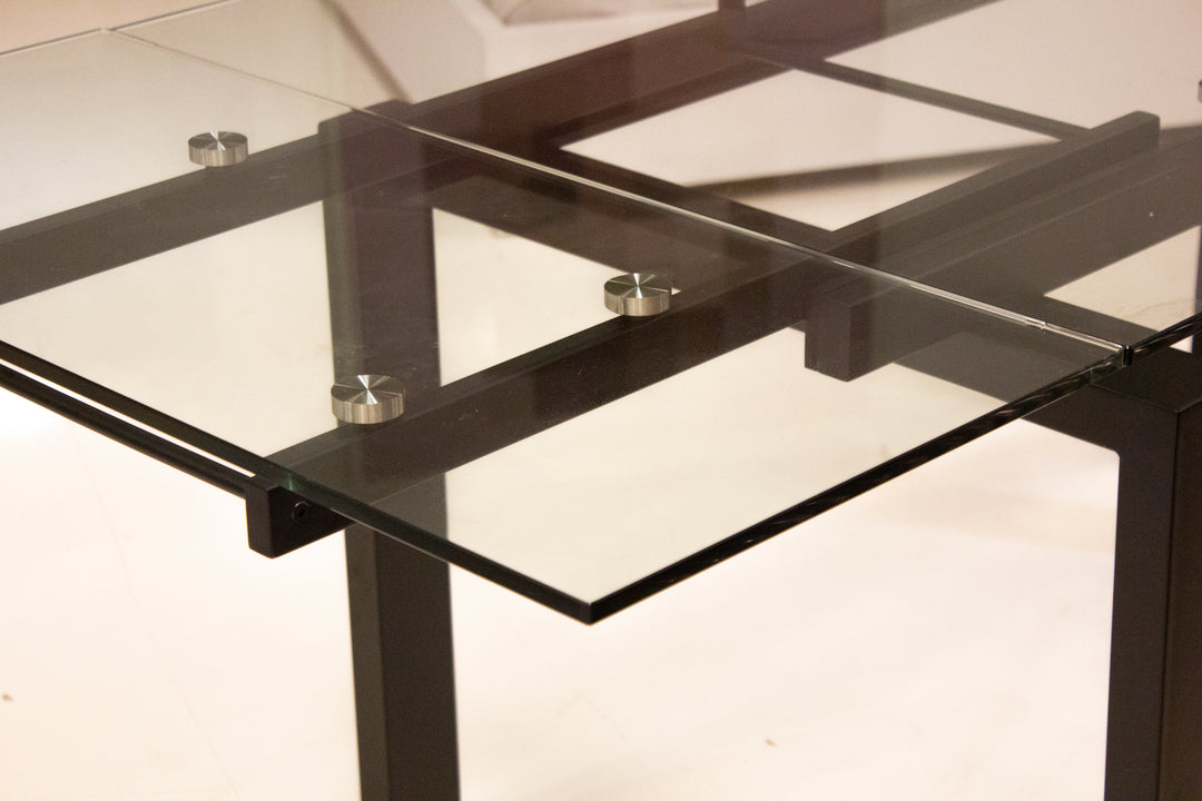 Mobital Cantro dining table in Clear Glass and Black, additional supplier view