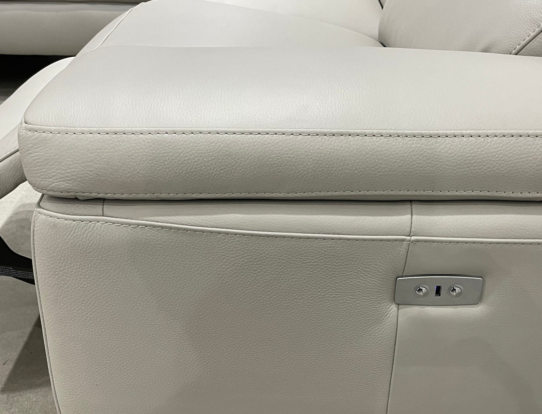 Mobital Camello reclining leather sectional in Silver, additional supplier view