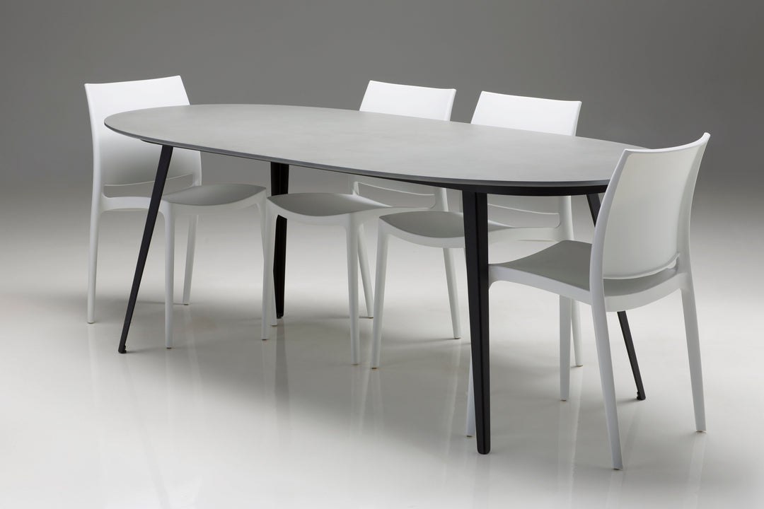 Mobital Tulum outdoor dining table in grey, alternate angle