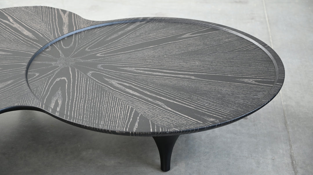 Mobital Coupe Vintage Black Wash — wood grain and tray-edge detail