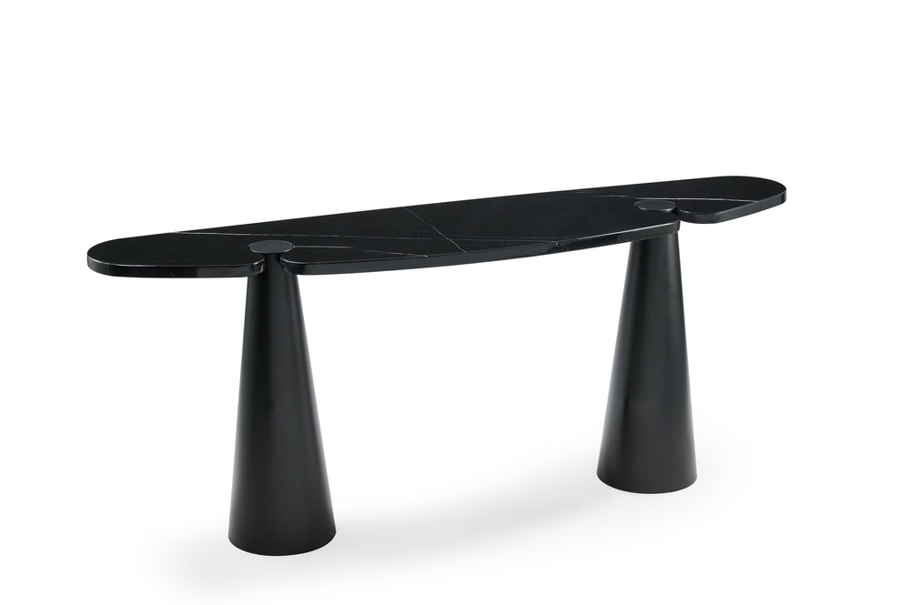 Mobital Acyl console table in Polished Marquina Black, additional supplier view