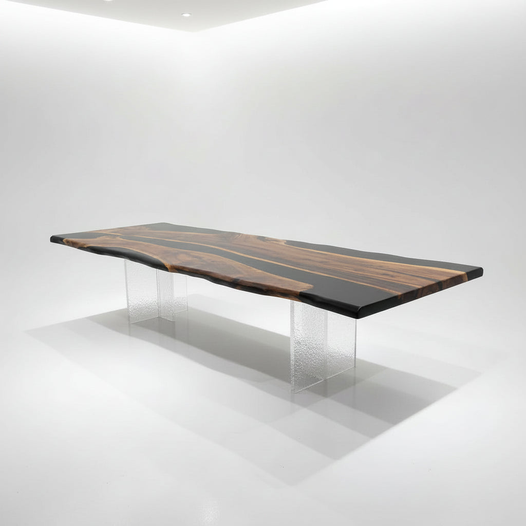 Black Walnut Live Edge River Dining Table by Thomas Dawn