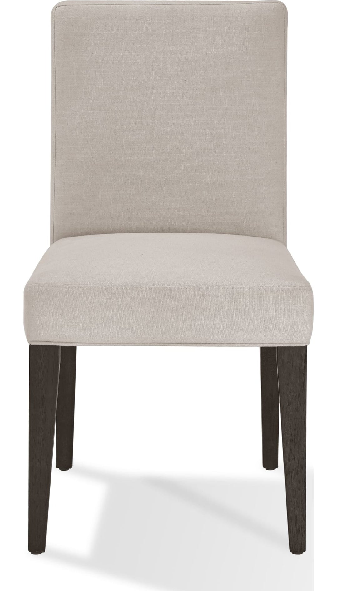 Modesto Upholstered Side Chair in Abalone Linen and French Roast — product view on a white background