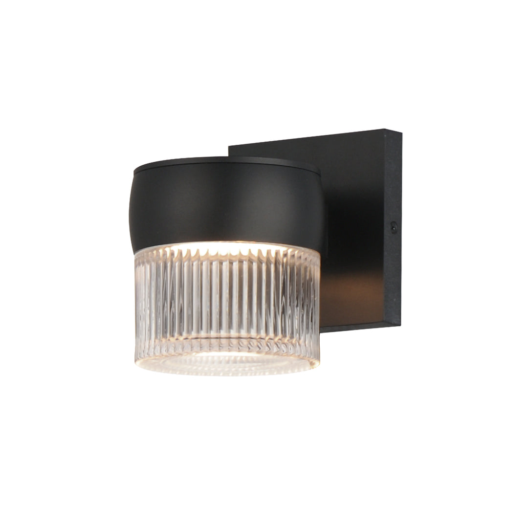 Modular 1-Light LED Outdoor by ET2 Lighting in Black, front view
