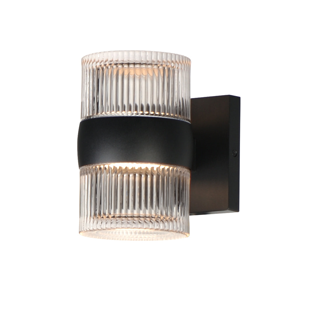 Modular 2-Light LED Outdoor by ET2 Lighting in Black, front view