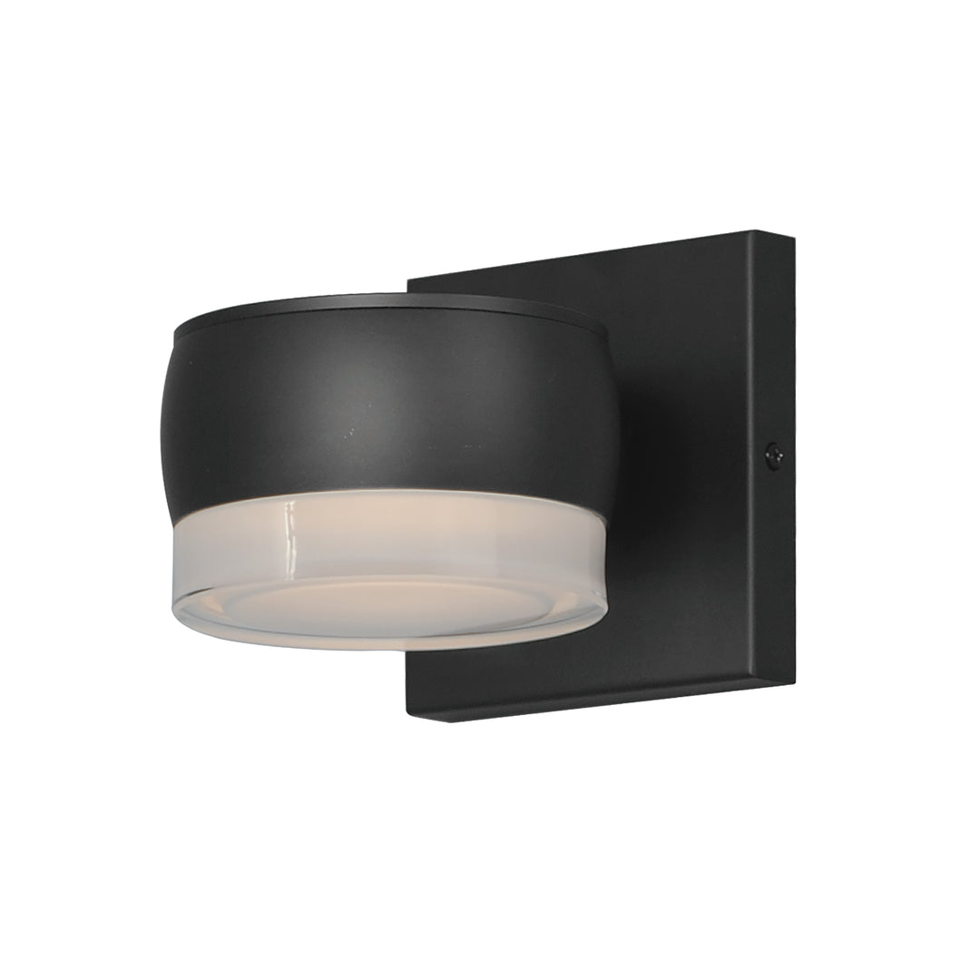 Modular Can 1-Light LED Sconce by ET2 Lighting in Black, front view