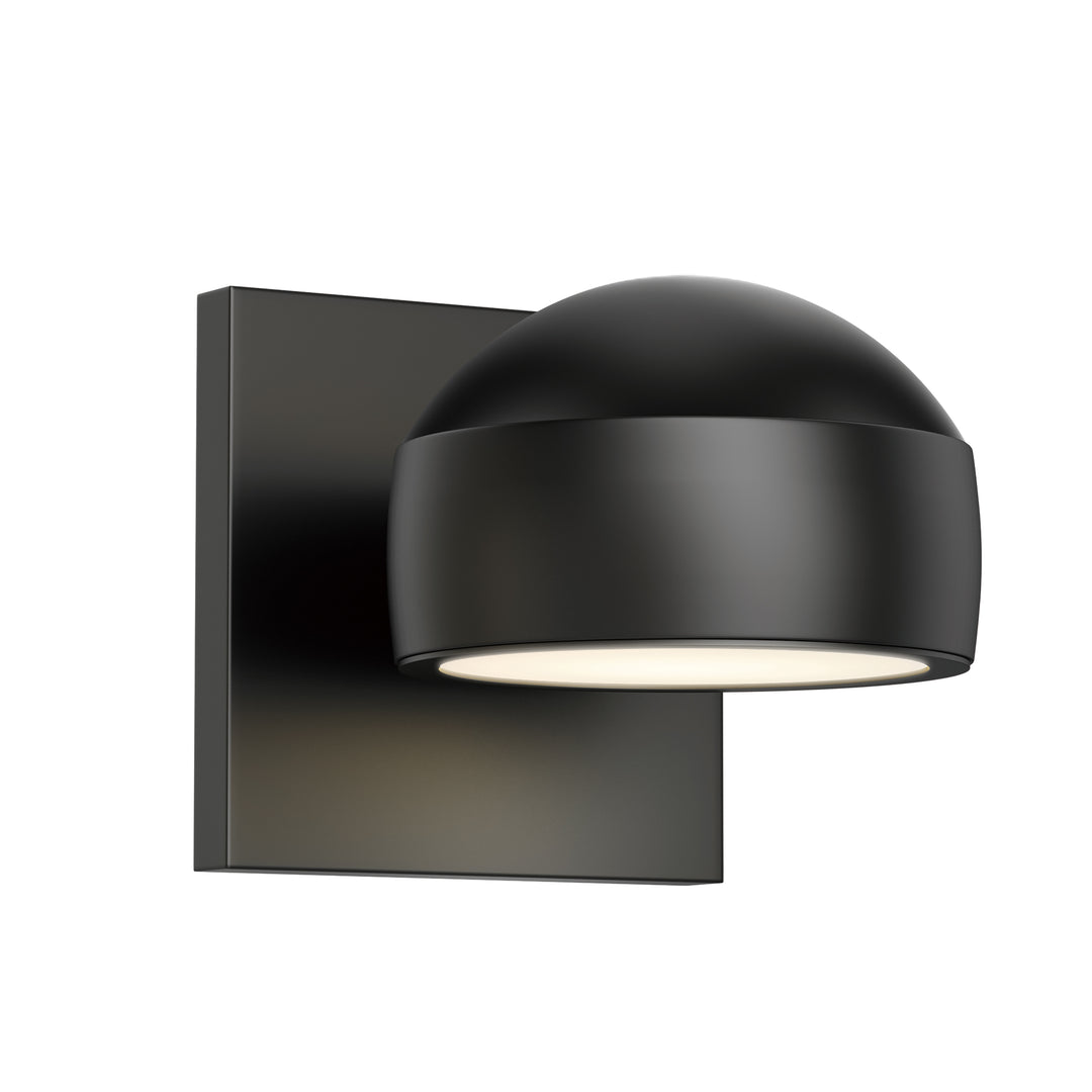 Modular Dome 1-Light LED Sconce by ET2 Lighting in Black, front view