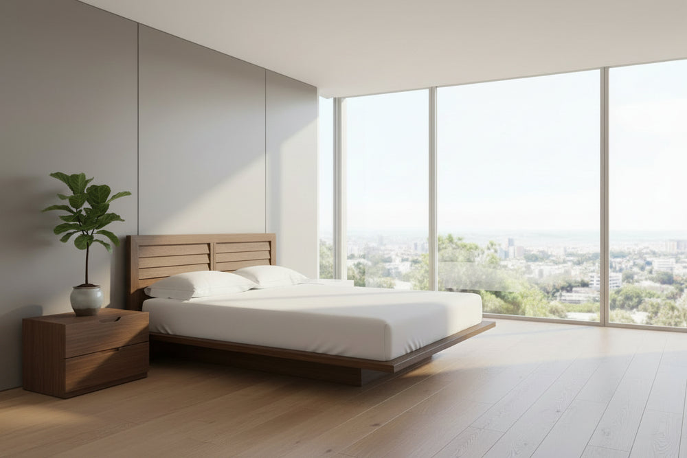 Moduluxe Platform Bed with Clapboard Headboard - 35" Series Copeland Furniture