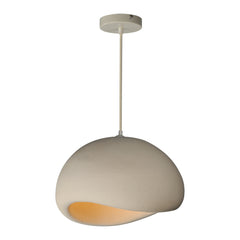 Moeraki 20" Pendant W/ LED Bulb by ET2 Lighting in Oyster, front view