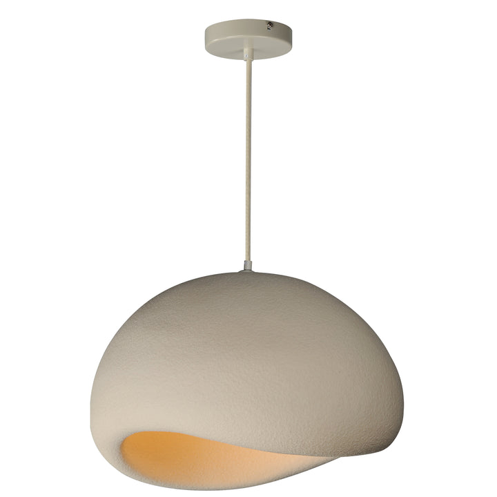 Moeraki 24" Pendant W/ LED Bulb by ET2 Lighting in Oyster, front view
