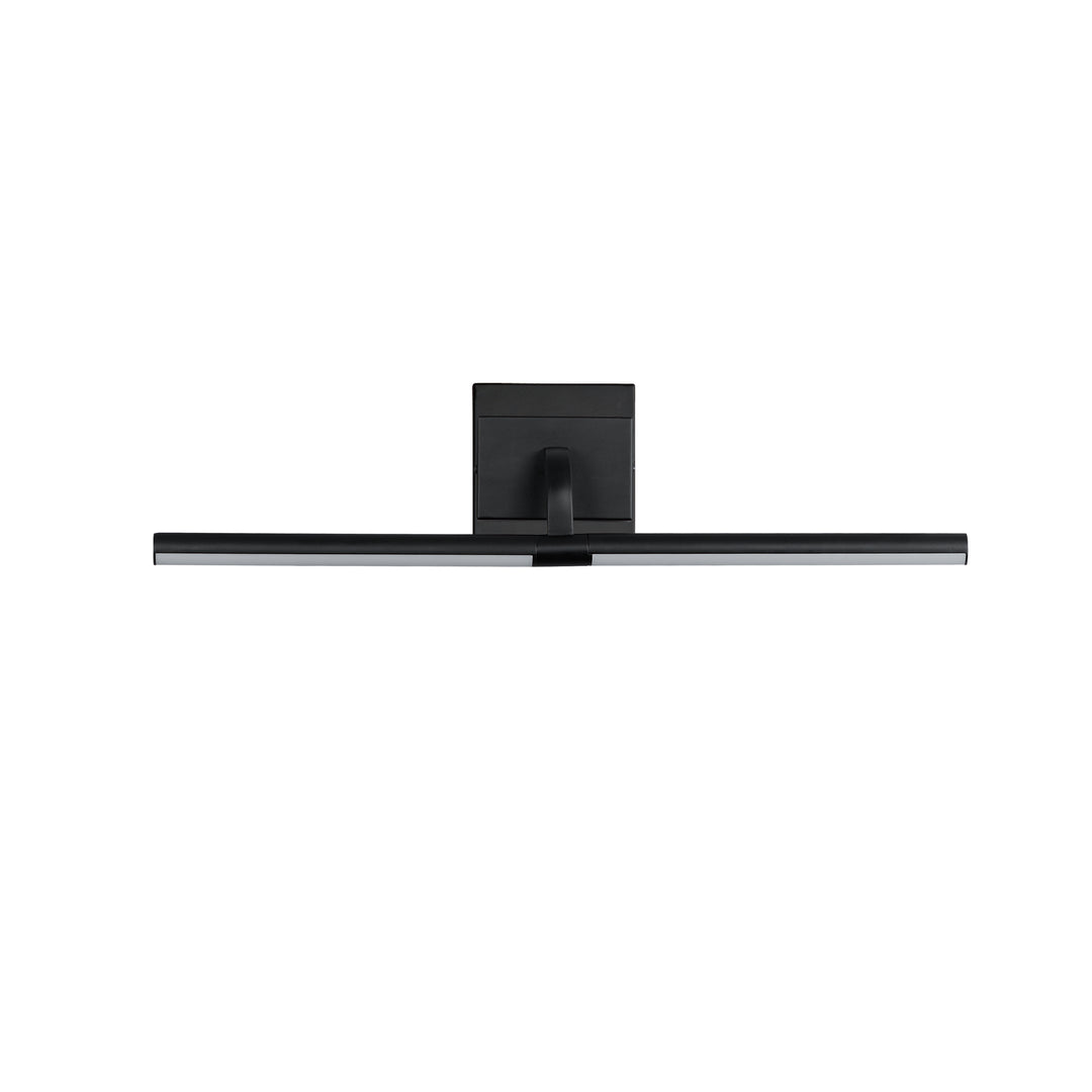Mona 18" LED Picture Light by ET2 Lighting in Black, front view