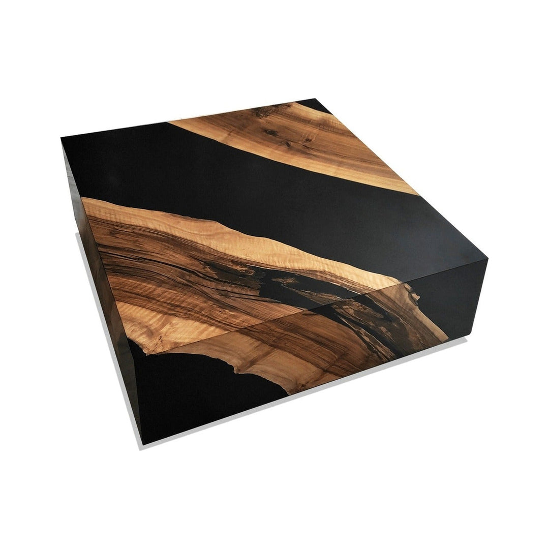 Monoblock Walnut Wood Coffee Table Arditi Collection