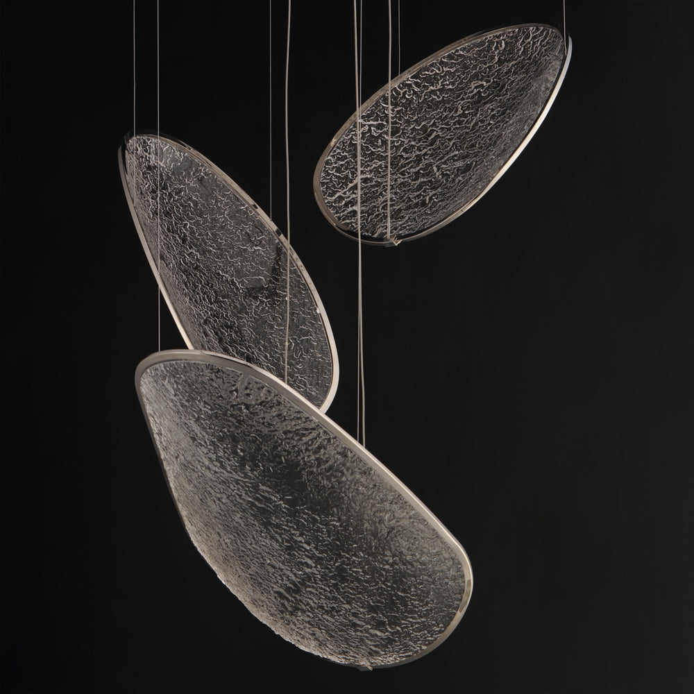Moonscapes 3-Light LED Pendant by ET2 Lighting, styled view 1