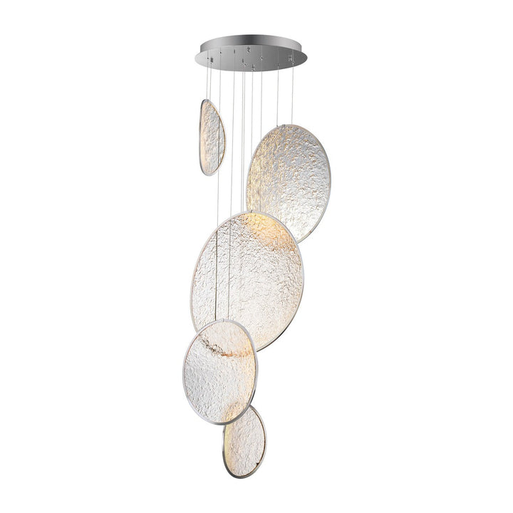 Moonscapes 5-Light LED Pendant by ET2 Lighting in Brushed Champagne