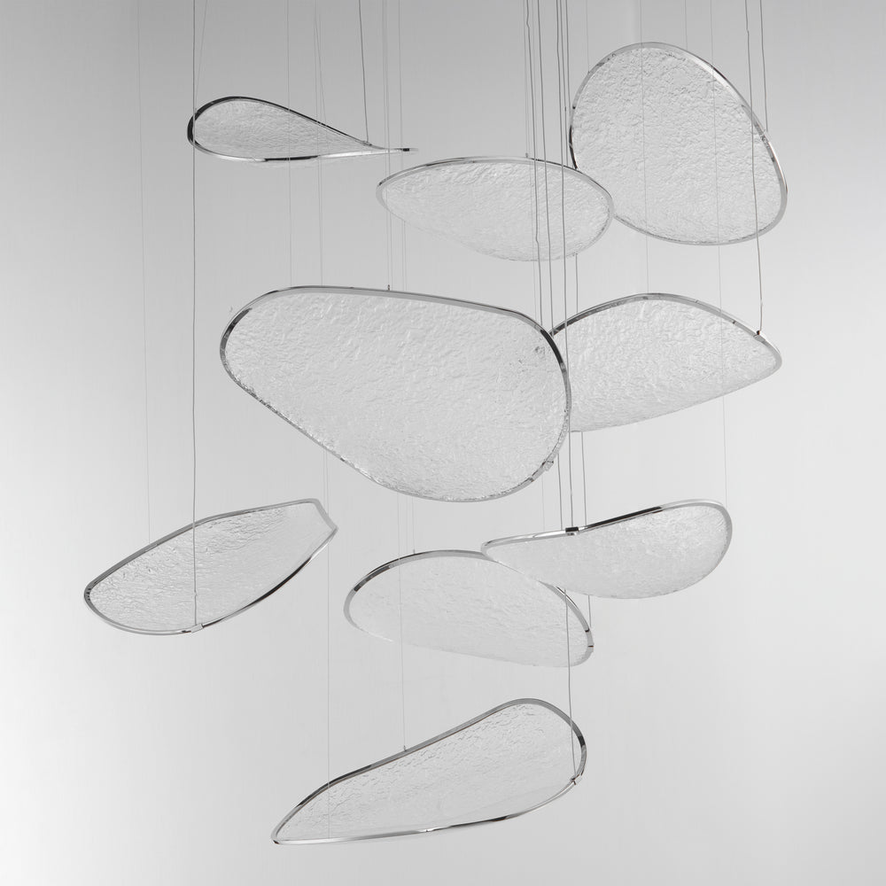 Moonscapes 9-Light LED Pendant by ET2 Lighting, styled view 1
