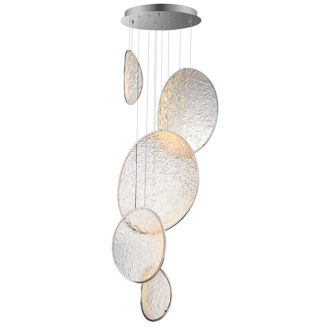 Moonscapes 5-Light LED Pendant in Polished Chrome