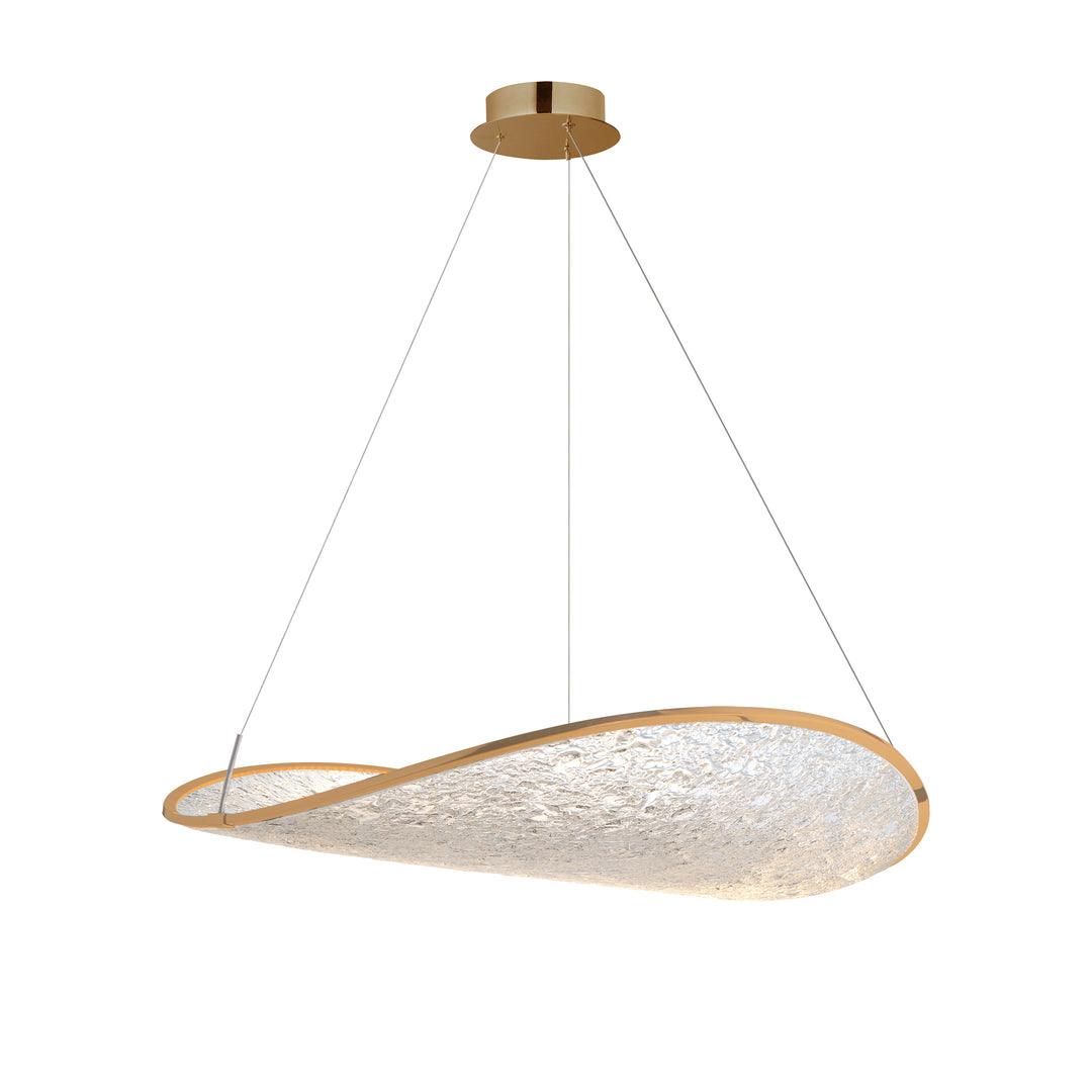 Moonscapes Single LED Pendant (23.5" L) by ET2 Lighting in Brushed Champagne, front view