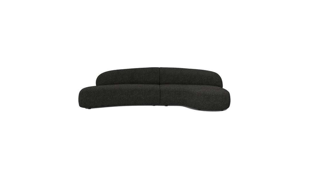 MORITZ Sectional 2-Piece Chaise Facing Right in Licorice Boucle
