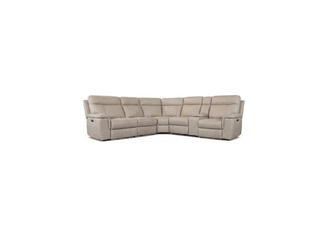 MORPH Sectional 6-Piece with 2 Electric Recliner (Head plus Legs) Ajax Light Stone