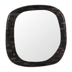 Morphic Petrified Mirror, Rounded, Black Frame Phillips Collection