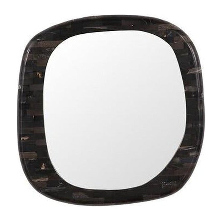 Morphic Petrified Mirror, Rounded, Black Frame Phillips Collection