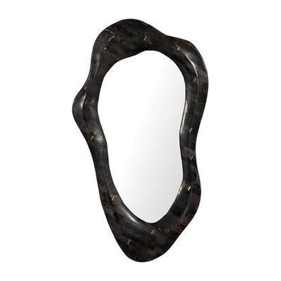 Morphic Petrified Mirror, Wave, Black Frame Phillips Collection