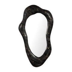 Morphic Petrified Mirror, Wave, Black Frame Phillips Collection
