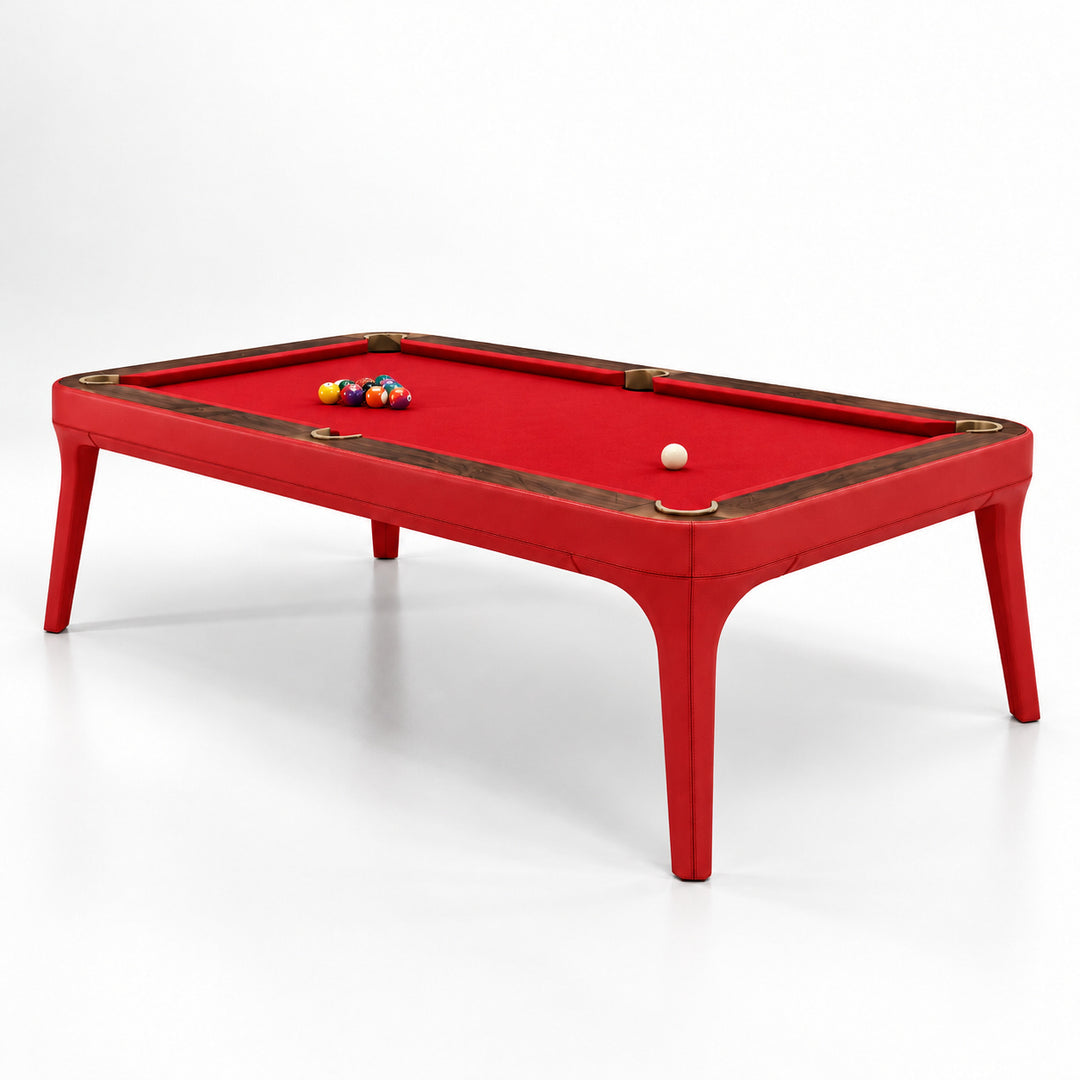 Morris pool table - Leather Racing Red 