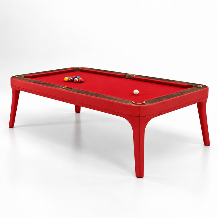 Morris pool table - Leather Racing Red 