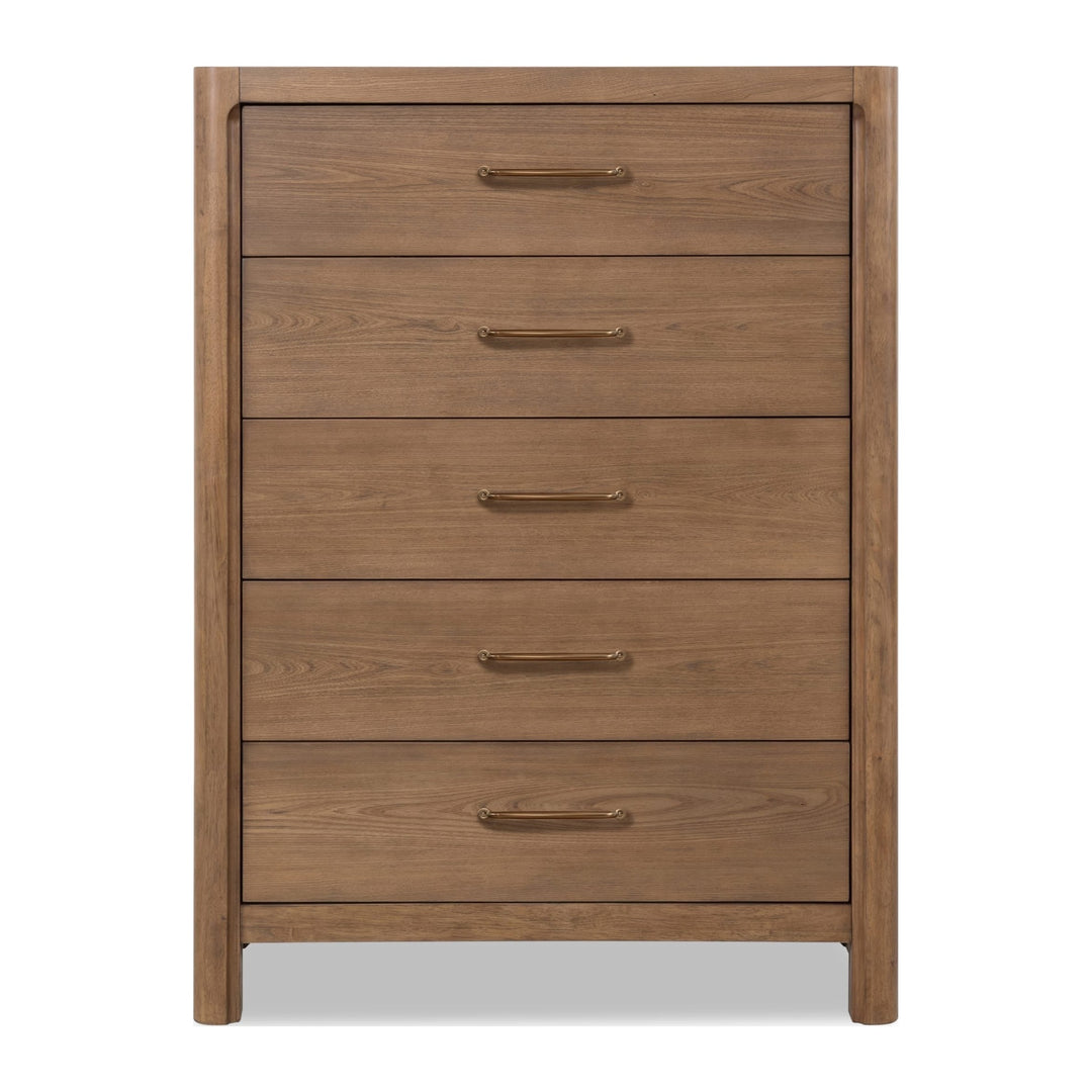 Morris Five Drawer Chest by Modus in Claystone — on a white background