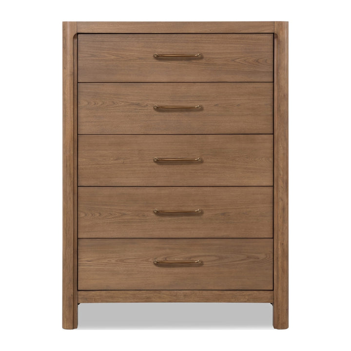 Morris Five Drawer Chest by Modus in Claystone — on a white background