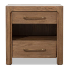 Morris Open Nightstand with LED by Modus in Claystone — on a white background
