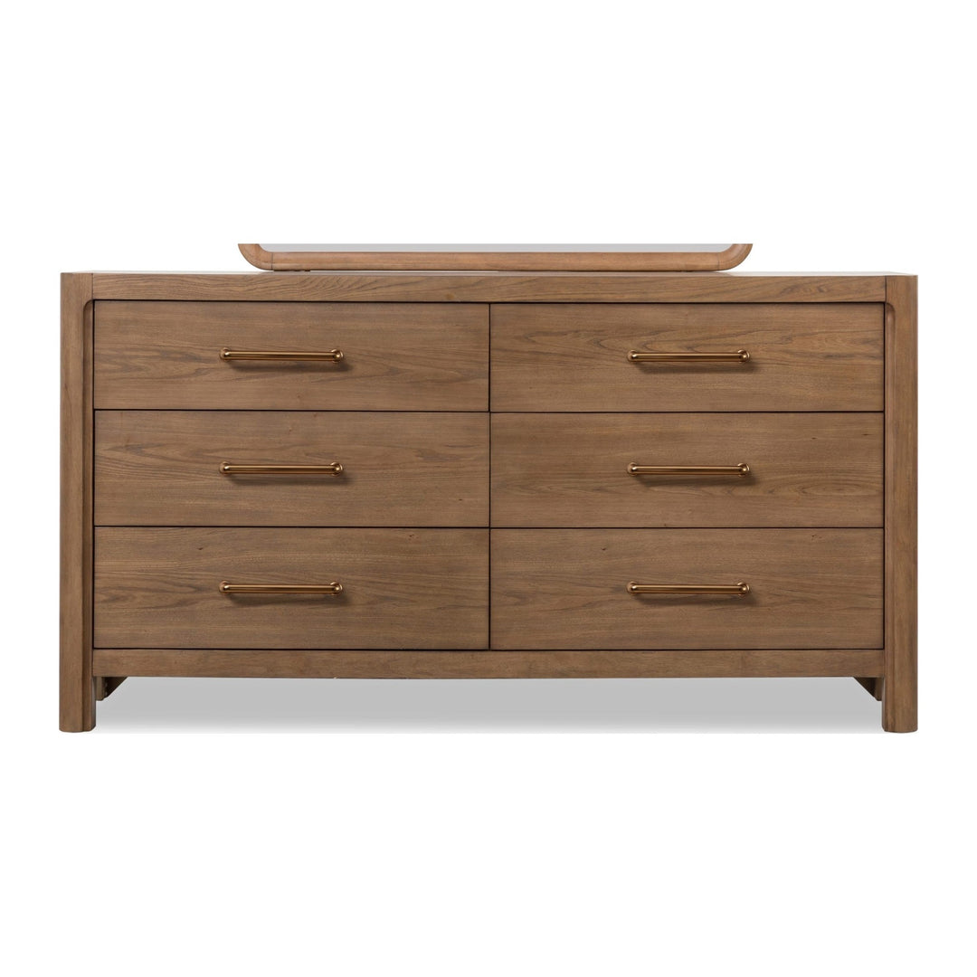 Morris Six Drawer Dresser by Modus in Claystone — on a white background
