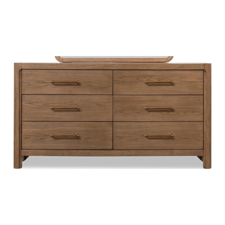 Morris Six Drawer Dresser by Modus in Claystone — on a white background