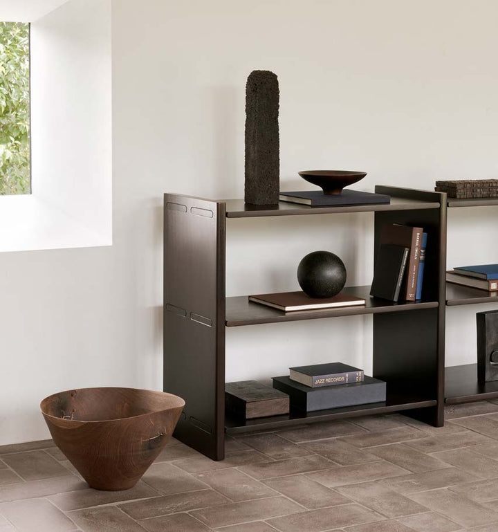 Ethnicraft Mortise rack styled in a modern interior