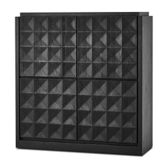 MOSS Sideboard Tall in Matte Black Oak Mobital