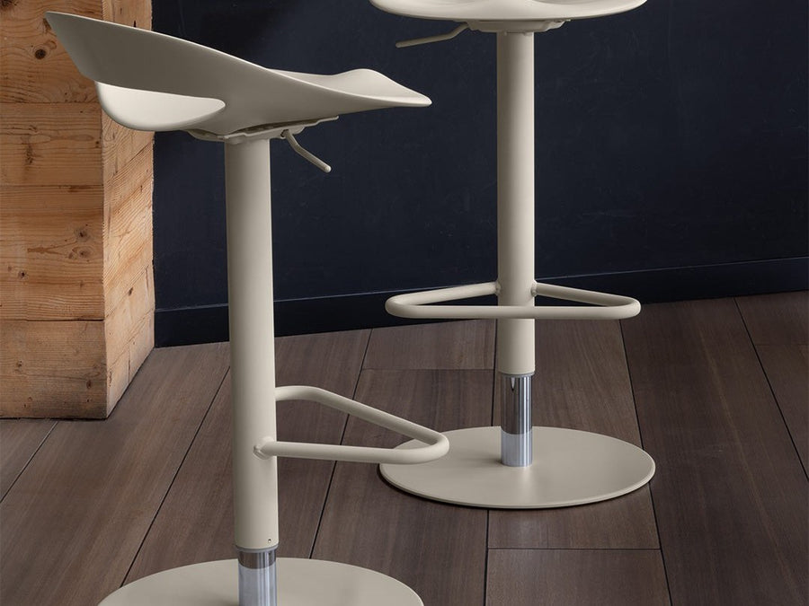 Connubia Cosmopolitan adjustable swivel stools in white