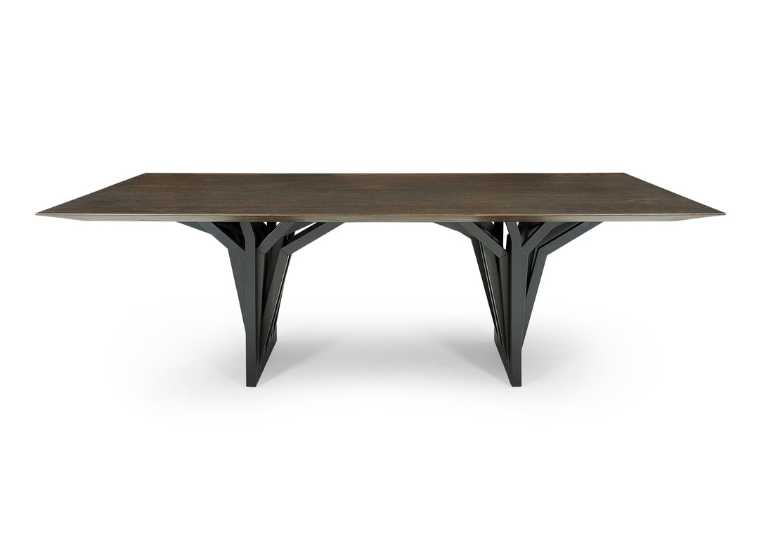 RADI Dining Table in Black and Dark Oak By Uultis Dining Table Uultis Design