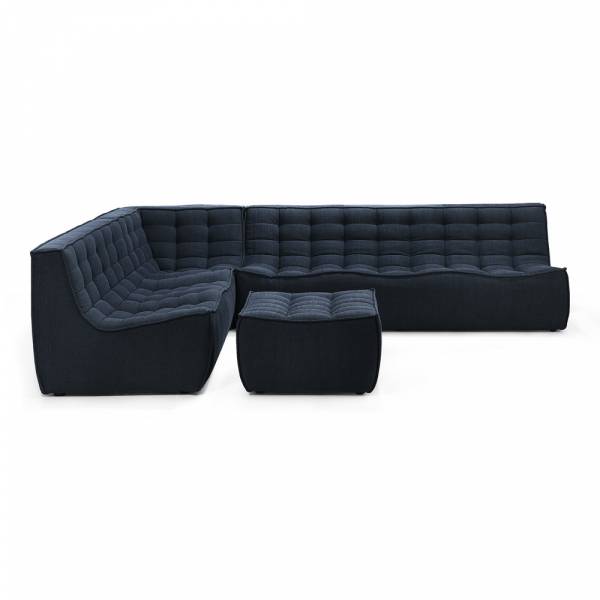 N701 Modular 4-Piece Graphite Fabric Sectional Set by Ethnicraft Sectionals Ethnicraft