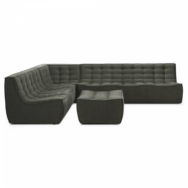 N701 Modular 4-Piece Moss Fabric Sectional Set by Ethnicraft Sectionals Ethnicraft