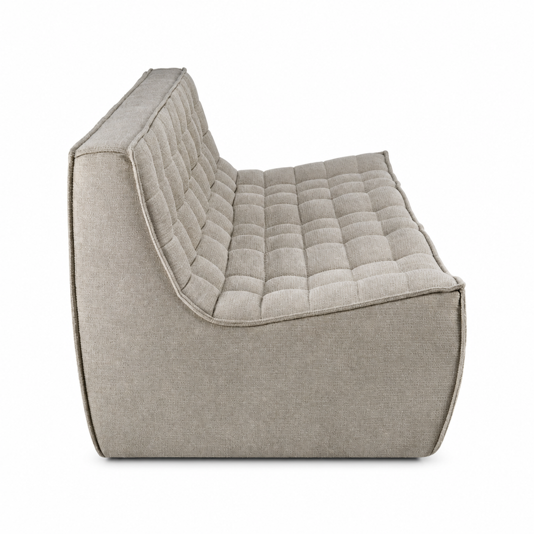 N701 ecru upholstery side view on white