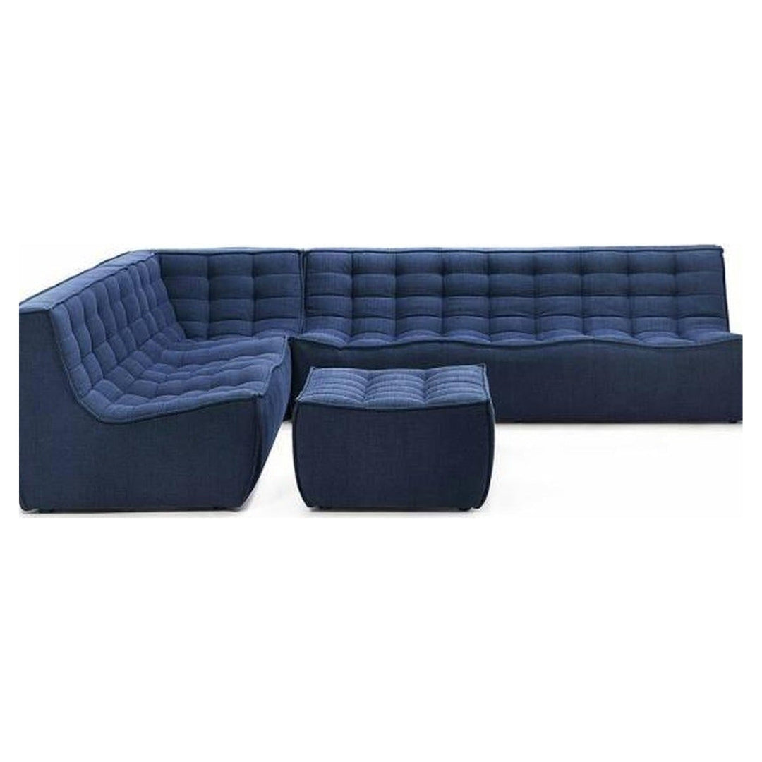 N701 Modular 4-Piece Blue Fabric Sectional Set Ethnicraft