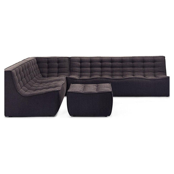 N701 Modular 4-Piece Dark Grey Fabric Sectional Set Ethnicraft