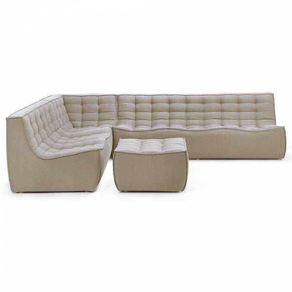 N701 Modular 4-Piece Beige Fabric Sectional Set by Ethnicraft Sectionals Ethnicraft
