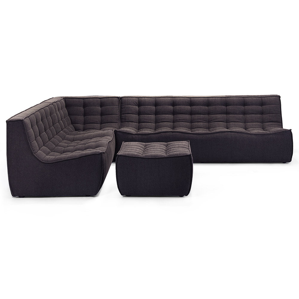 N701 Modular 4-Piece Dark Grey Fabric Sectional Set by Ethnicraft Sectionals Ethnicraft