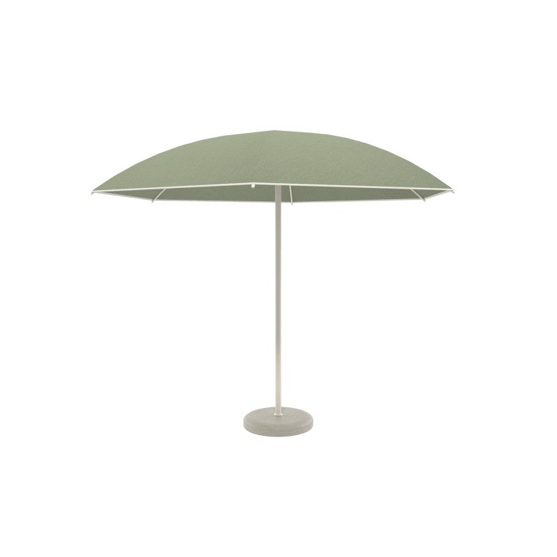 Nata Plu Center-Pole Umbrella Set by Harbour in Aluminum Limestone